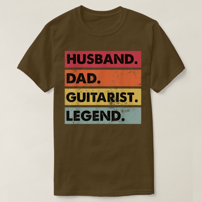 T-shirt Mari Papa Guitariste Légende Drôle Guitare Joueur  (Design devant)