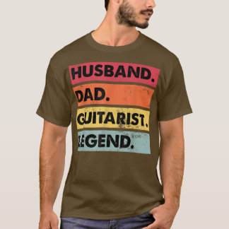 T-shirt Mari Papa Guitariste Légende Drôle Guitare Joueur 