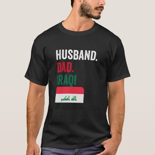 T-shirt Mari Papa Iraq Iraq Drapeau cadeau design pour (Devant)
