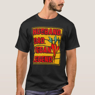 T-shirt Mari Papa Légende Végétalien Végétalien Végétalien