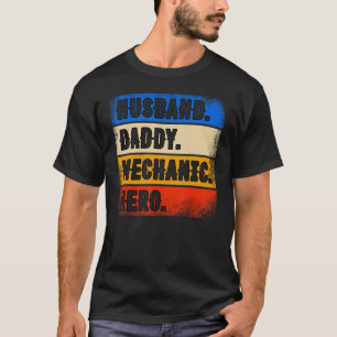 T-shirt Mari Papa Mécanicien Héros Fête des Pères Mécanici