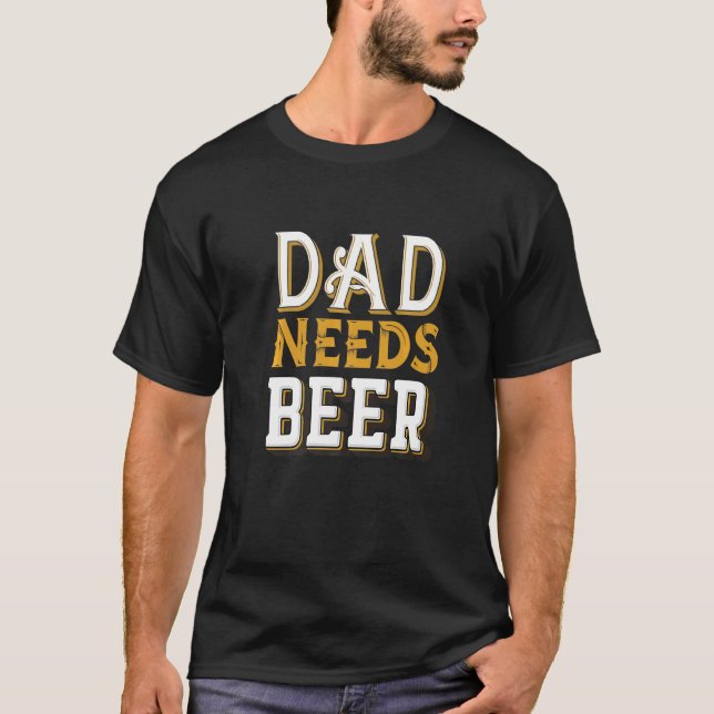 T-shirt Mari Papa Papa Papa Papa Papa Papa Beer Grand-père (Devant)