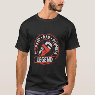 T-shirt Mari Papa Plombier Légende Professionnel Artisan