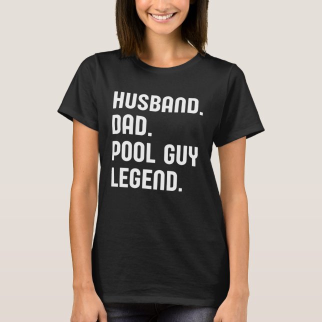 T-shirt Mari papa Pool Guy Legend 3 (Devant)