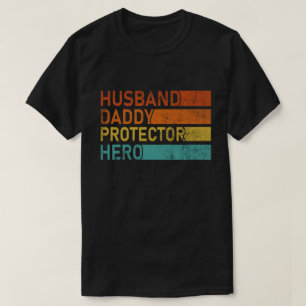 T-shirt Mari papa protecteur héros Style Vintage Cool