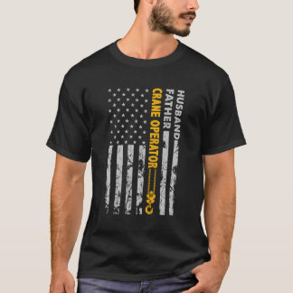 T-shirt Mari père de la grue opérateur Fête des pères drap