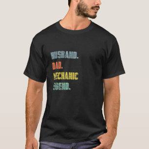 T-shirt Mari Père Papa Mécanicien Légende Vintage Fête des