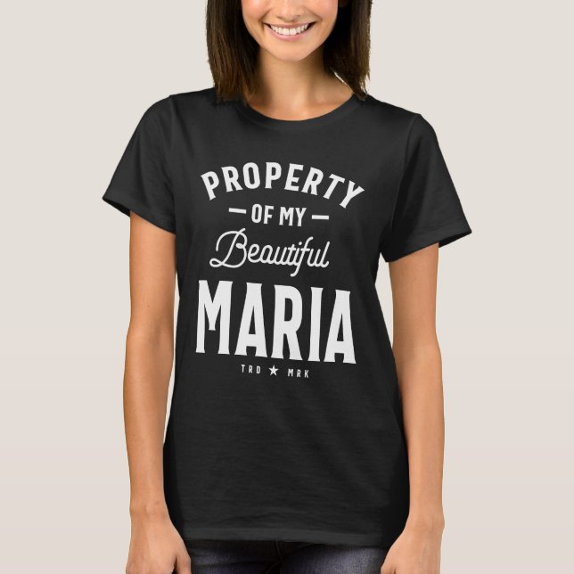 T-shirt Maria Nom personnalisé Anniversaire Cadeau (Devant)