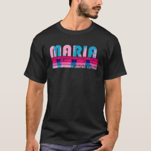 T-shirt MARIA Nom Retro Vintage personnalisé 80s 90s Birt