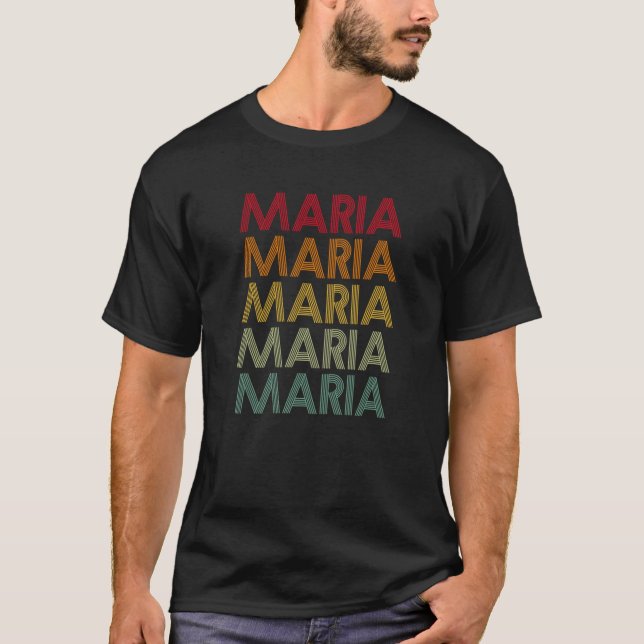 T-shirt Maria Retro Nom de l'Humour Surnom (Devant)