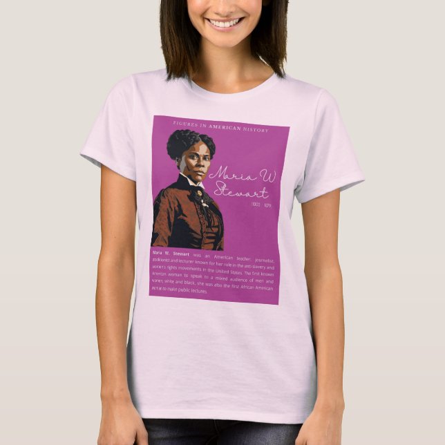 T-shirt Maria W. Stewart - Figures de l'histoire américain (Devant)