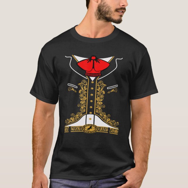 T-shirt Mariachi Charro Costume Mexicain Pour Cinco De May (Devant)