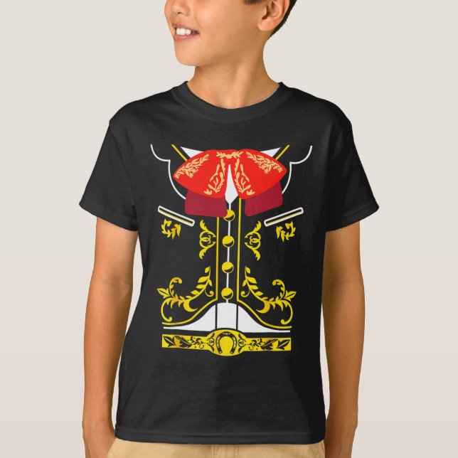 T-shirt Mariachi Tee Charro Cinco De Mayo Hallowee (Devant)