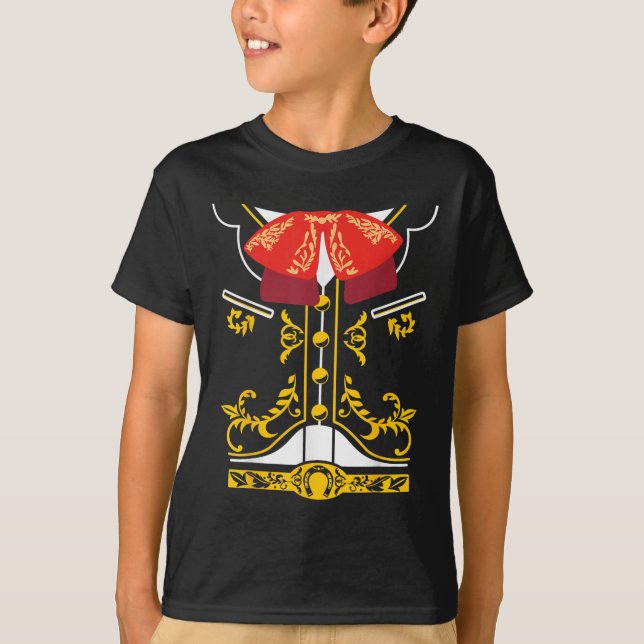 T-shirt Mariachi Tee Charro Cinco De Mayo Hallowee (Devant)