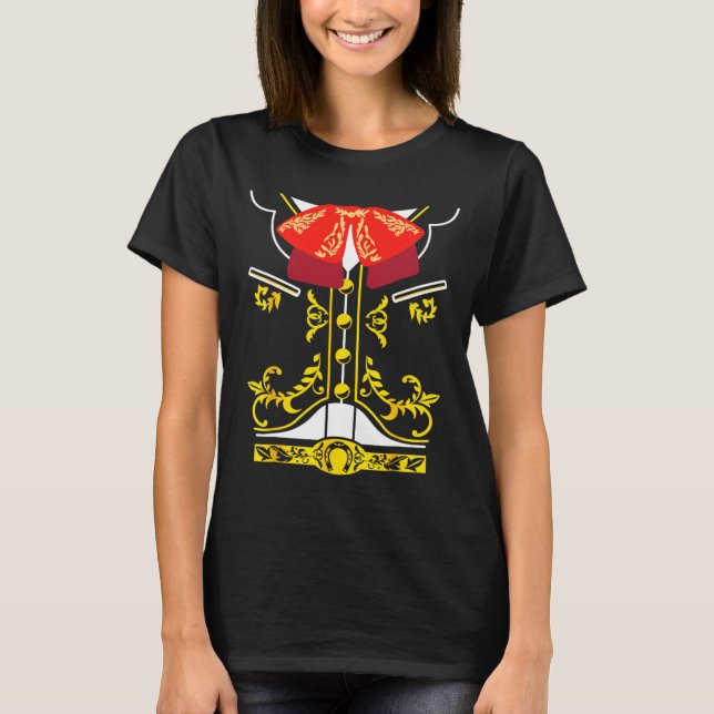 T-shirt Mariachi Tee Charro Cinco De Mayo Hallowee (Devant)