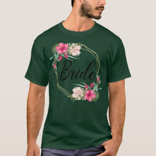 T-shirt Mariage 2022 Bride Flowers Fiançailles j'ai dit ou