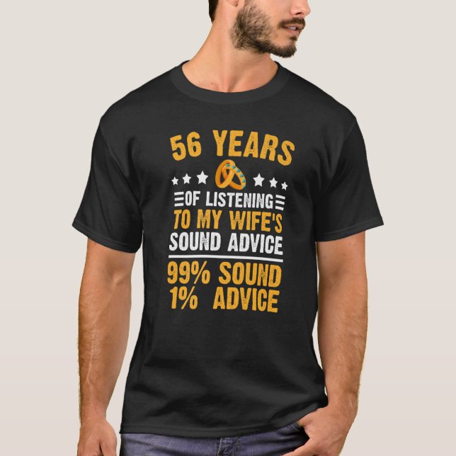 T-shirt mariage 56 ans anniversaire de mariage pour husban (Devant)