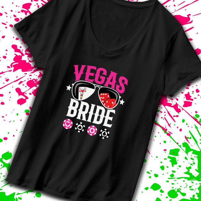 T-shirt Mariage à Vegas - Mariée - Enterrement de vie de j (Créateur téléchargé)
