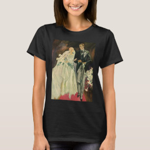 T-shirt Mariage Art Déco Vintage Mariés et jeunes mariés