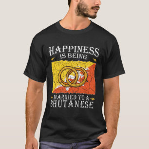 T-shirt Mariage bhoutanais Bhoutan Marié Drapeau Marié Cul