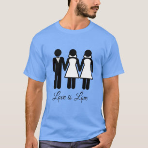 T-SHIRT MARIAGE BISEXUEL L'AMOUR EST L'AMOUR