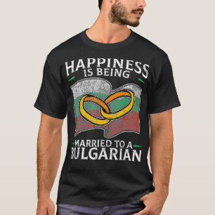 T-shirt Mariage Bulgare Bulgarie Marié Drapeau Marié Cu