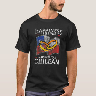 T-shirt Mariage chilien Chili Marié Drapeau Culture mariée
