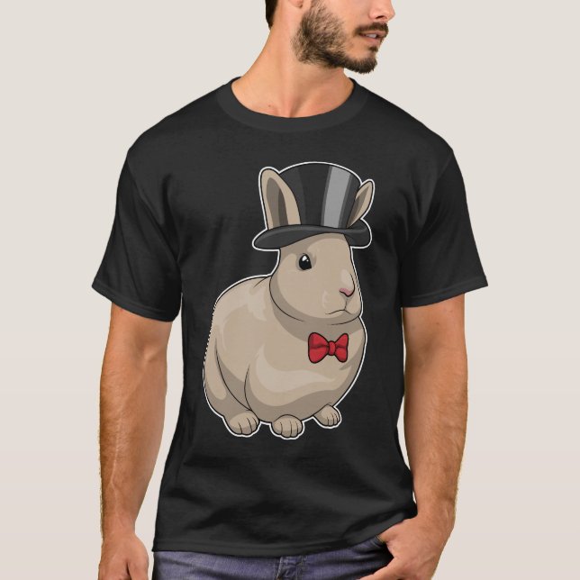T-shirt Mariage Cylindre de Toilettage de Lapin (Devant)