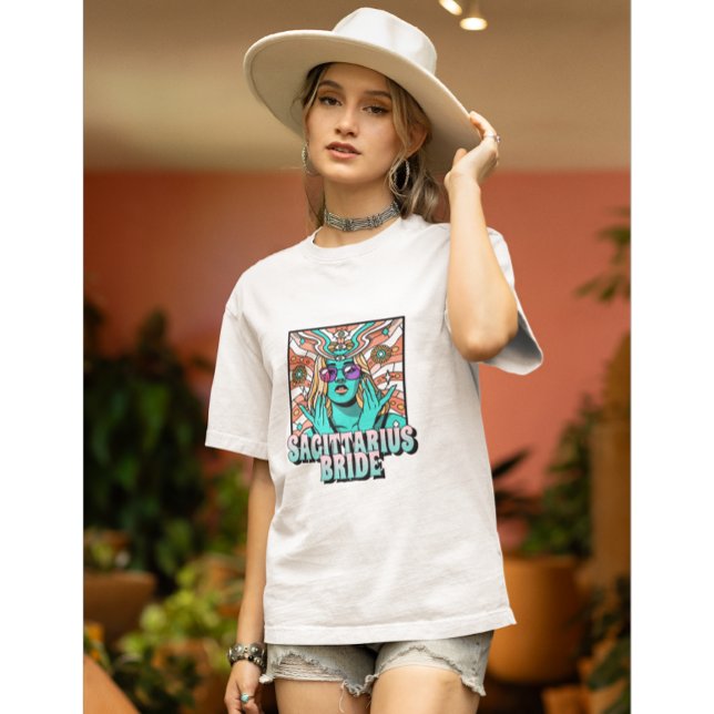 T-shirt Mariage d'astrologie Sagittarius (Créateur téléchargé)