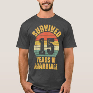 T-shirt Mariage de 15 ans 15e anniversaire de Mariage Coup