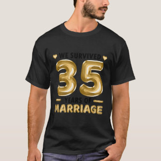 T-shirt Mariage De 35 Ans 35E Mariage Anniversaire