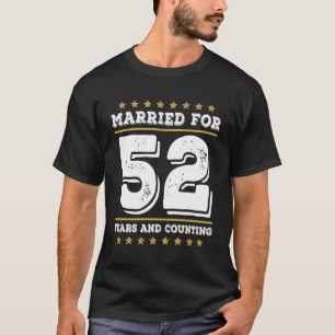 T-shirt Mariage De 52 Ans 52Ème Anniversaire Du Mariage