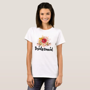 T-shirt Mariage de bouquet d'aquarelle florale de Bridesma