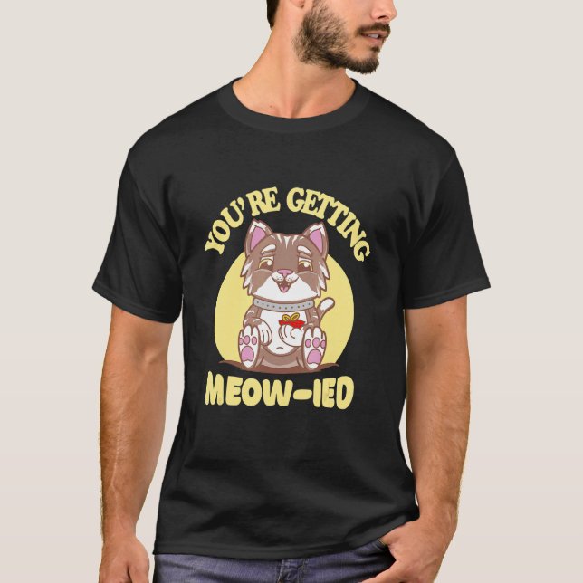 T-shirt Mariage de chat (Devant)