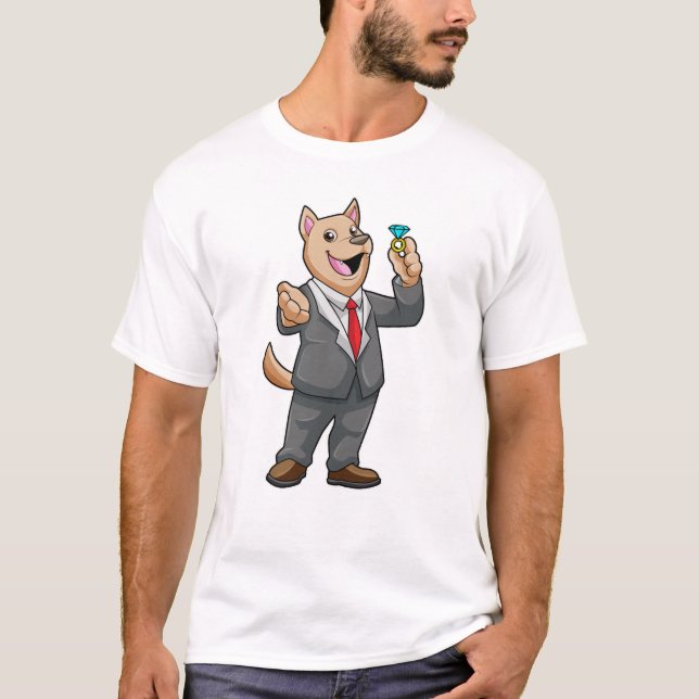 T-shirt Mariage de chien Alliance de mariage (Devant)
