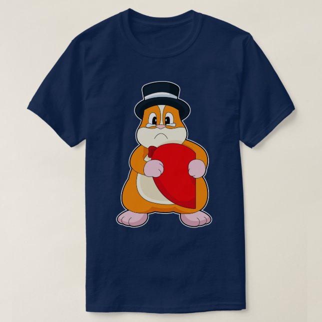 T-shirt Mariage de coeur Hamster Groom (Design devant)