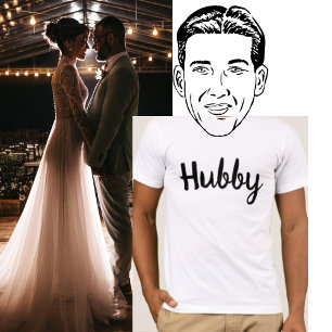 T-shirt Mariage de couple Hubby
