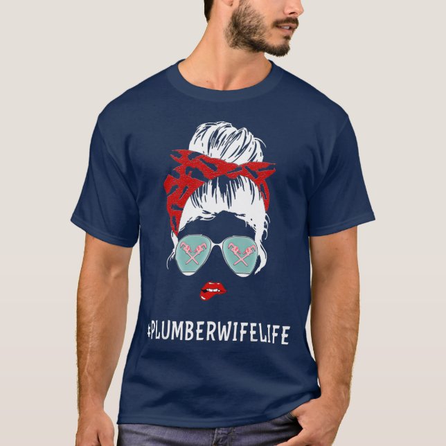 T-shirt Mariage De Femme De Plumbers Pour Anniversaire Drô (Devant)