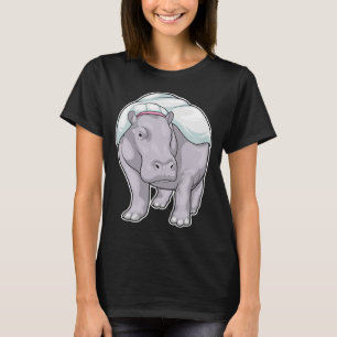 T-shirt Mariage de la Mariée Hippopotame