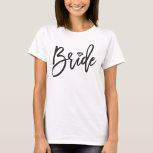 T-shirt Mariage de mariée Brush Diamond