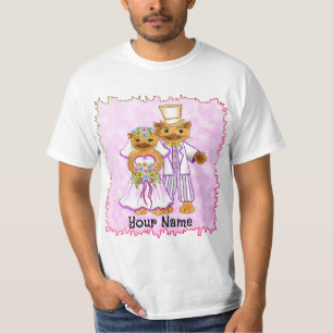 T-shirt mariage de mariée de chat et de chambre