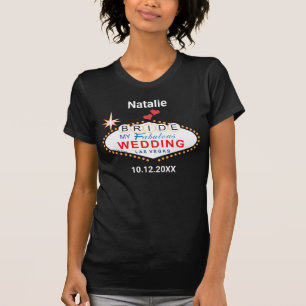 T-shirt Mariage de mariée de Las Vegas personnalisé