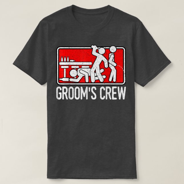 T-shirt Mariage des membres d'équipage de Groom (Design devant)