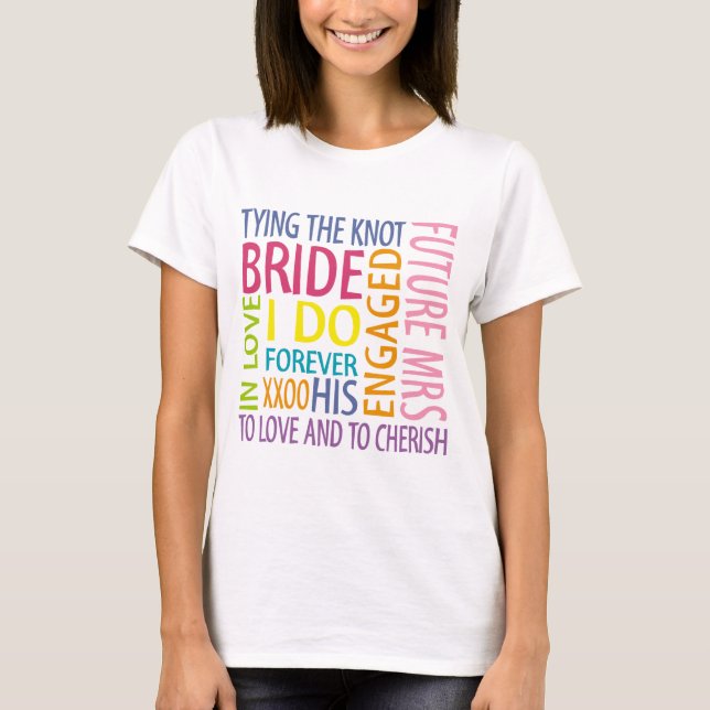 T-shirt Mariage des sentiments de mariée (Devant)