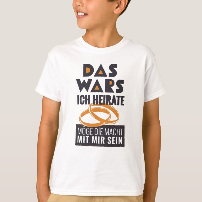 T-shirt Mariage drôle allemand (Devant)