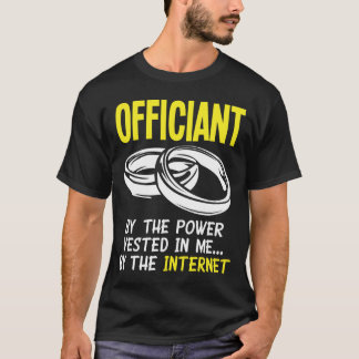 T-shirt Mariage drôle d'homme ordonné par Internet