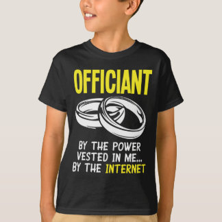 T-shirt Mariage drôle d'homme ordonné par Internet