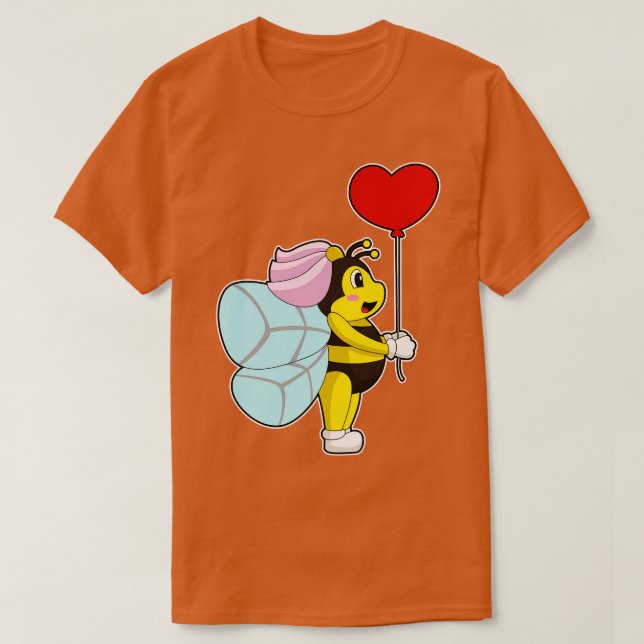 T-shirt Mariage du ballon de la mariée d'abeilles (Design devant)