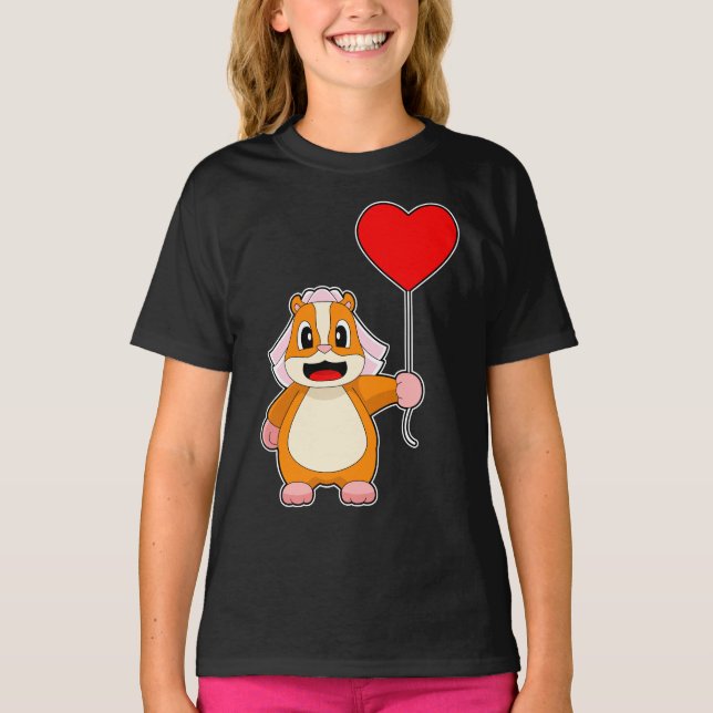 T-shirt Mariage du cœur de la mariée hamster (Devant)