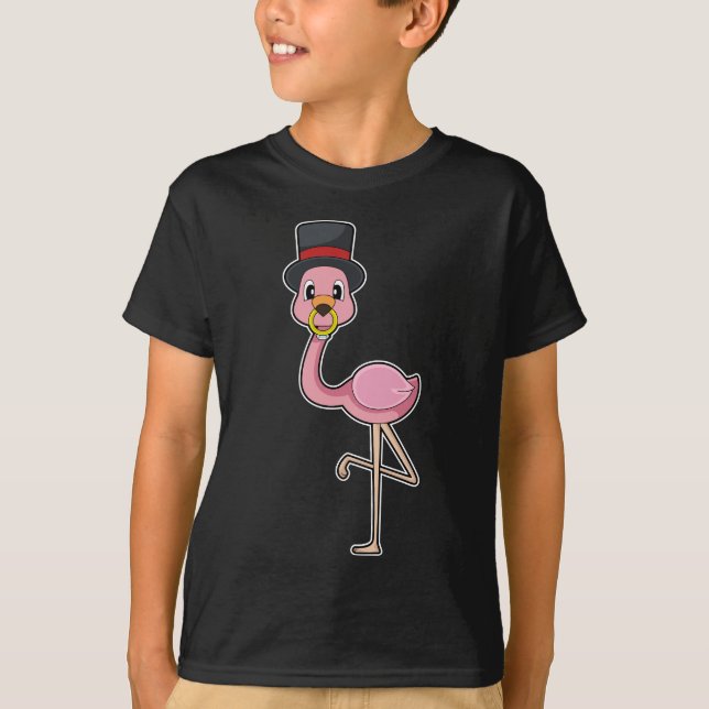 T-shirt Mariage du Mariage de Flamant rose de chambre (Devant)